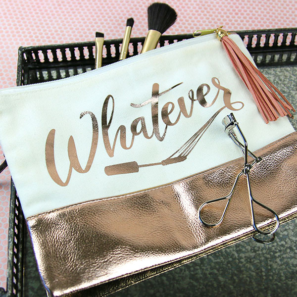 Whatever Makeup Zipper Pouch