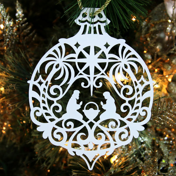 Paper Nativity Ornament
