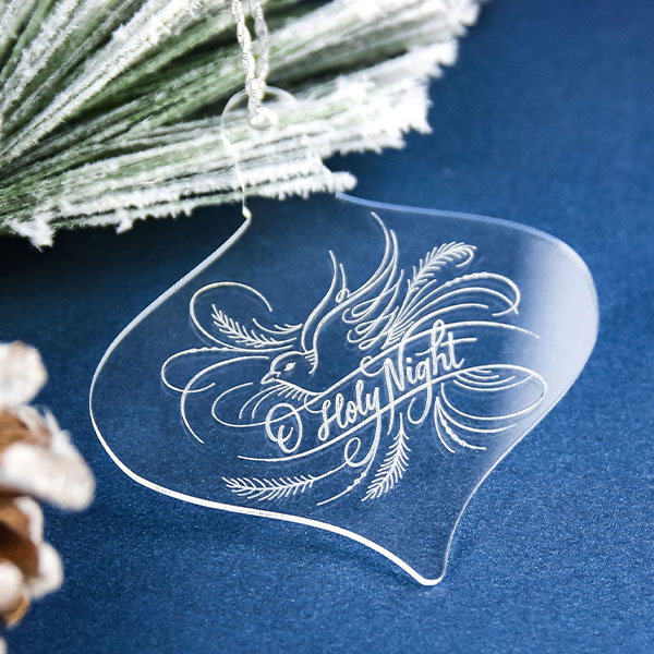 O Holy Night and Dove Acrylic Ornament