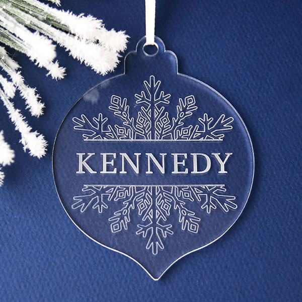 Customizable Acrylic Snowflake Ornament