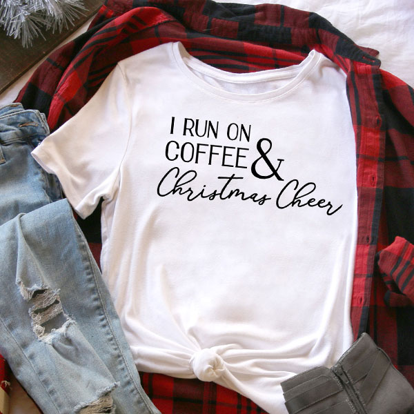 I Run on Coffee and Christmas Cheer T-Shirt