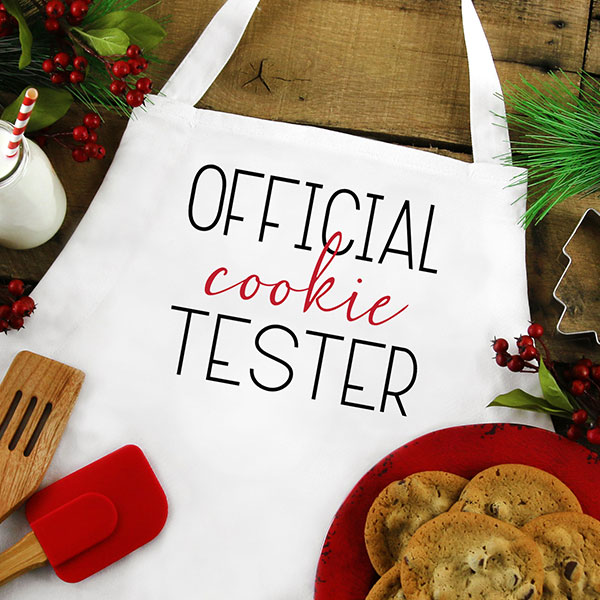 Official Cookie Tester Christmas Apron