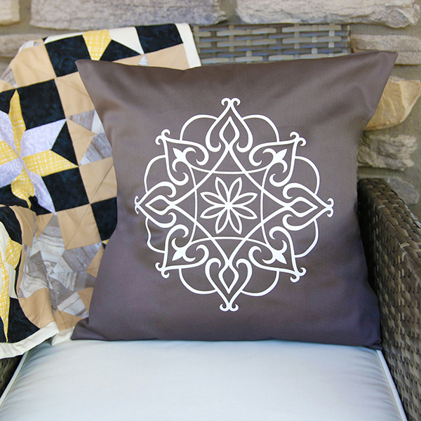 Simple Symmetry Medallion Pillow