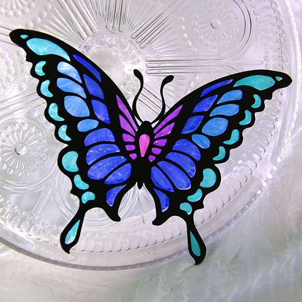 Stained Glass Paper Butterfly