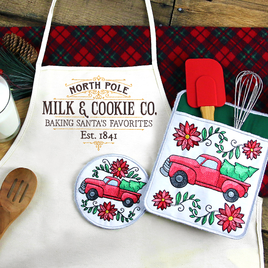 Holiday Baking Gift Set | Machine Embroidery Designs | Embroidery Library