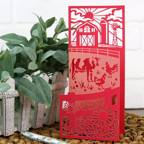 Tri-fold Country Farm Greeting Card