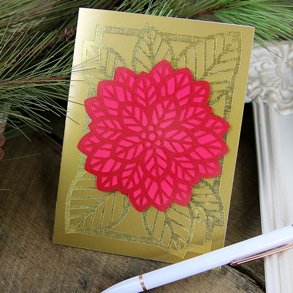 Christmas Poinsettia Greeting Card