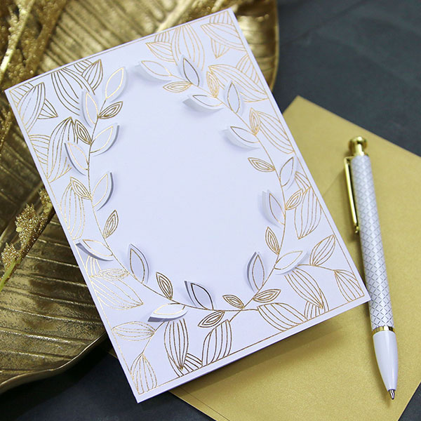 Leafy Cameo Greeting Card