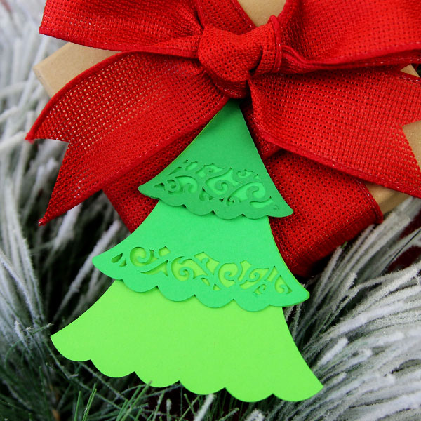 Paper Christmas Tree Gift Tag