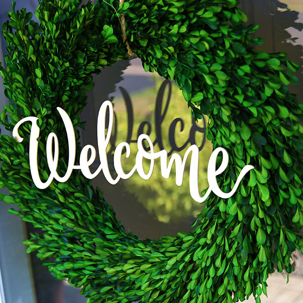 Simple Welcome Wreath