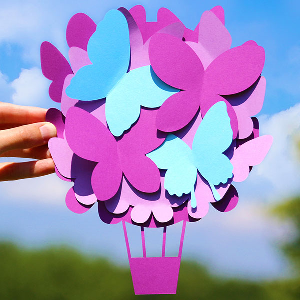 Layered Butterfly Hot Air Balloon