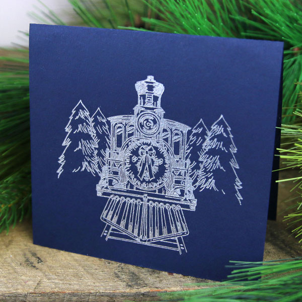 Train Christmas Greeting Card