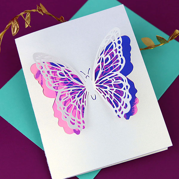 Dazzling Pop-out Butterfly Greeting Card