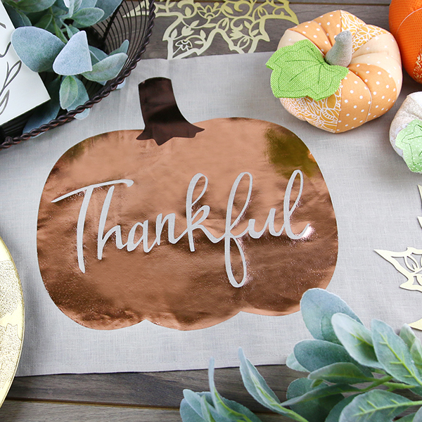 Thankful Pumpkin Table Runner