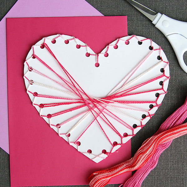 String Art Heart Card