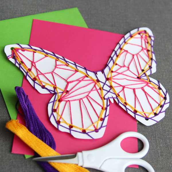 String Art Butterfly Greeting Card