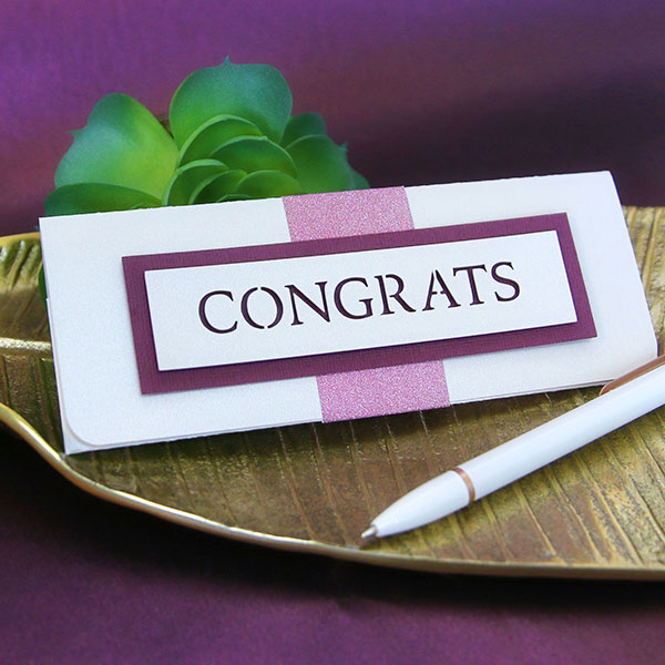 Congrats Tri-fold Money Greeting Card