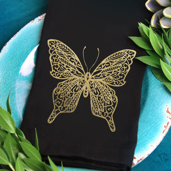 Rosethorn Butterfly Tea Towel