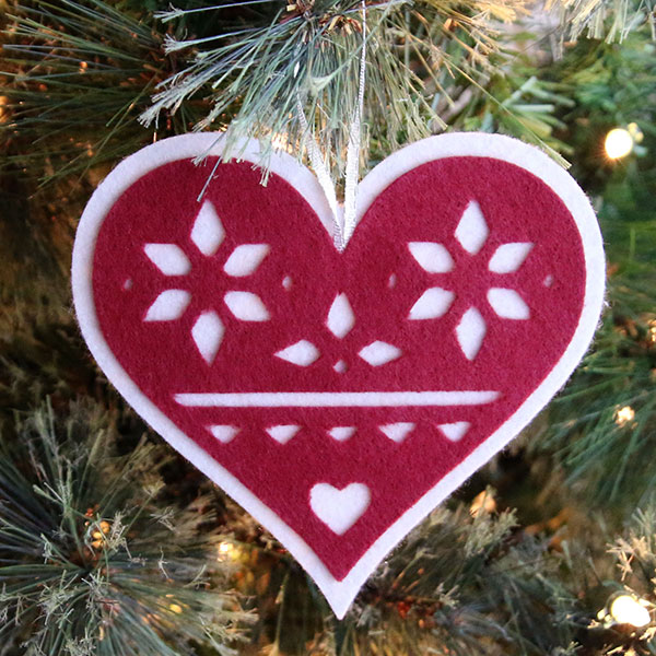 Layered Felt Heart Ornament