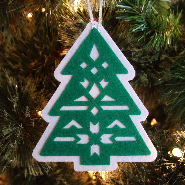 Layered Felt Tree Ornament