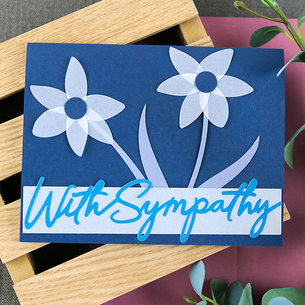 With Sympathy Floral Greeting Card