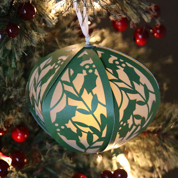 Christmas Botanicals Globe Ornament