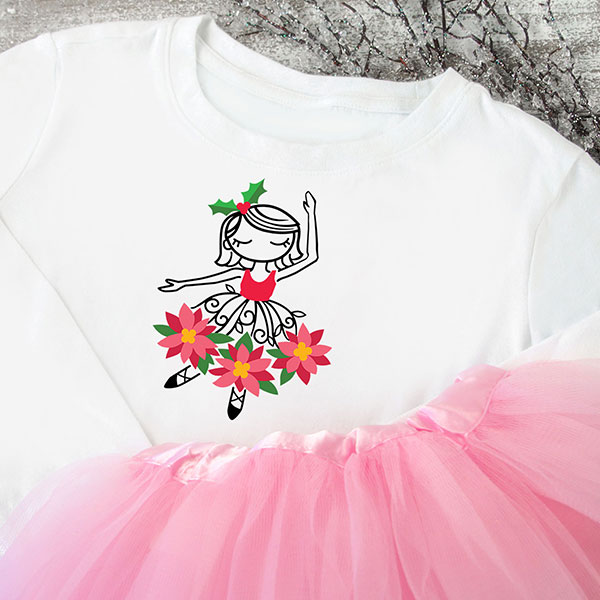 Poinsettia Ballerina T-Shirt