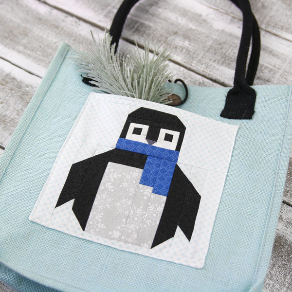 Penguin Quilt Block Purse