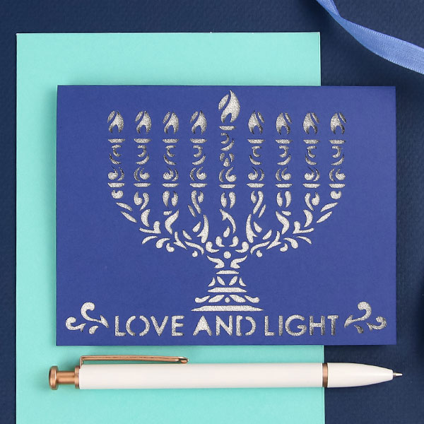 Love & Light Menorah Greeting Card