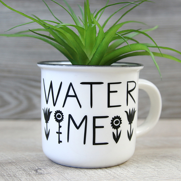 Water Me Mug Flower Pot