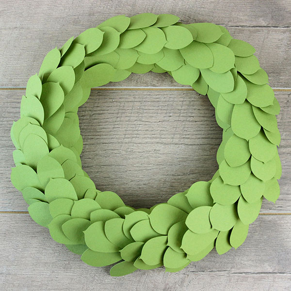 Paper Leaf Wreath