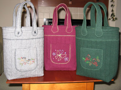 Recycled Wool Vintage Totes