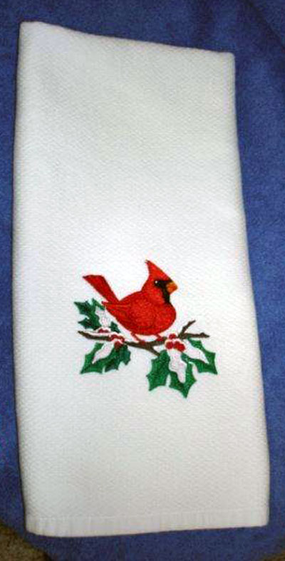 Merry Cardinal Towel 1