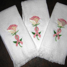 Awareness Rose Towels 1