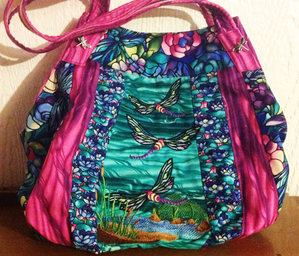 Stained Glass Dragonfly Purse