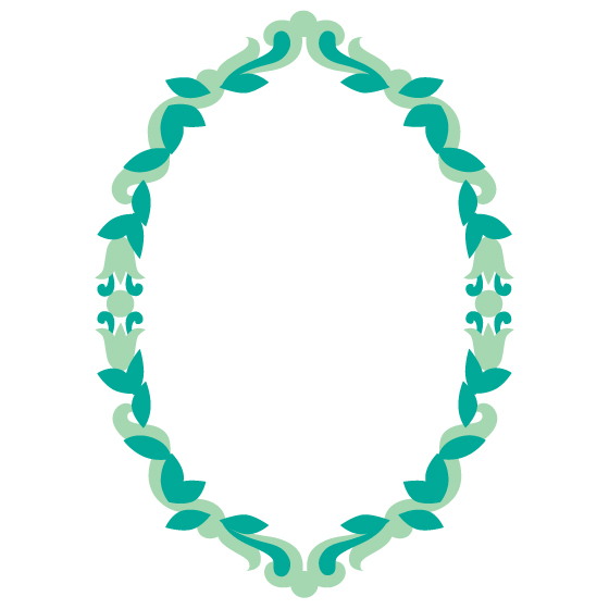Leafy Cameo Frame [SVG, DXF]