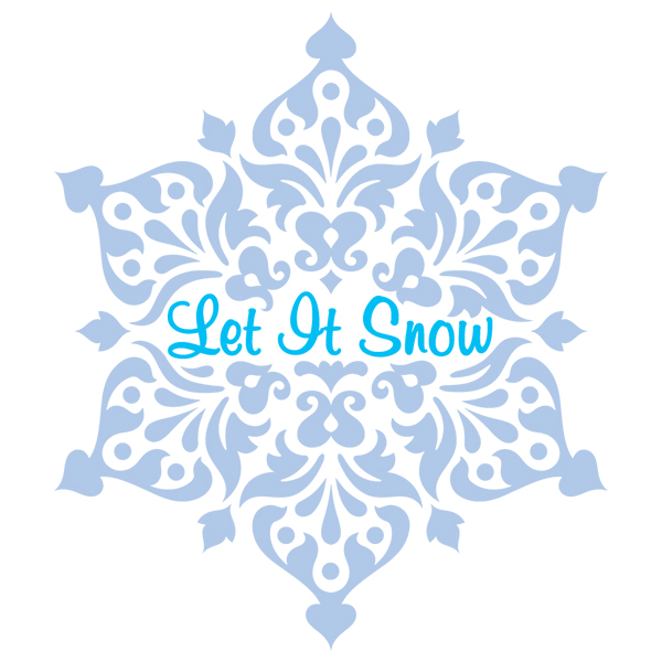 Damask Snowflake - Let It Snow [SVG, DXF]
