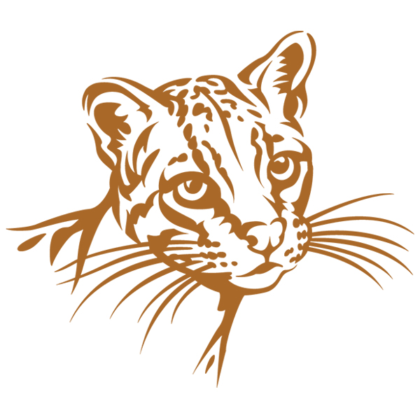 Safari Silhouette Ocelot [SVG, DXF]