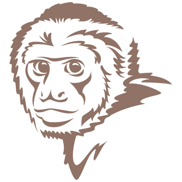 Safari Silhouette Capuchin [SVG, DXF]