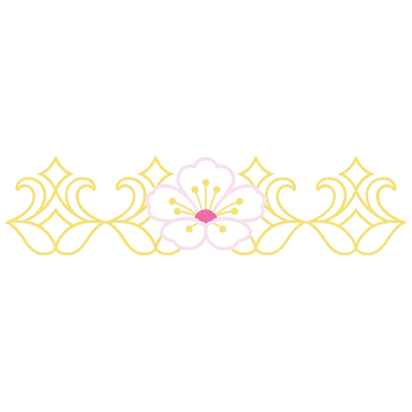 Cherry Blossom Border [SVG, DXF]