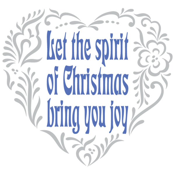 Holiday Hearts - Joy [SVG, DXF]