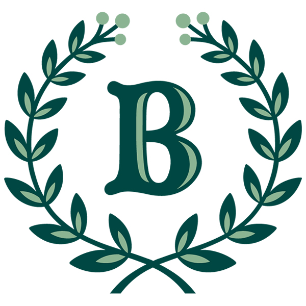 Laurel Alphabet - B [SVG, DXF]