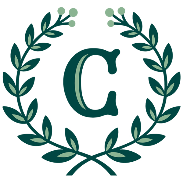 Laurel Alphabet - C [SVG, DXF]
