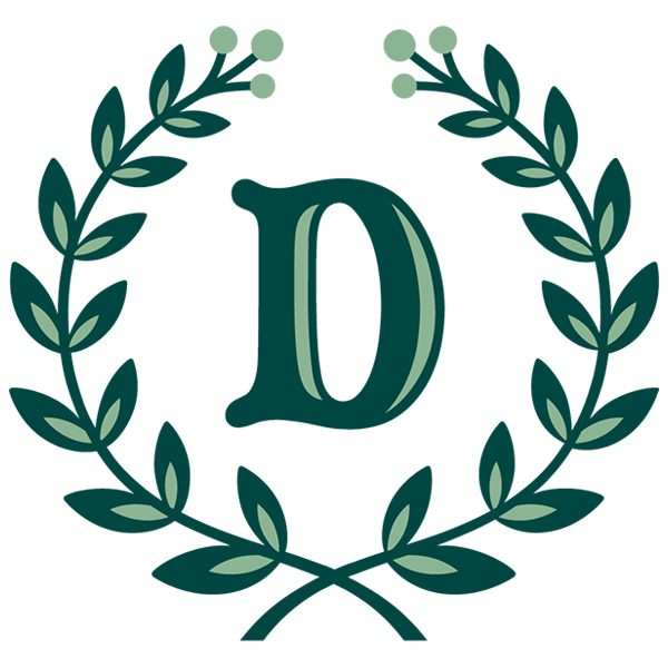 Laurel Alphabet - D [SVG, DXF]