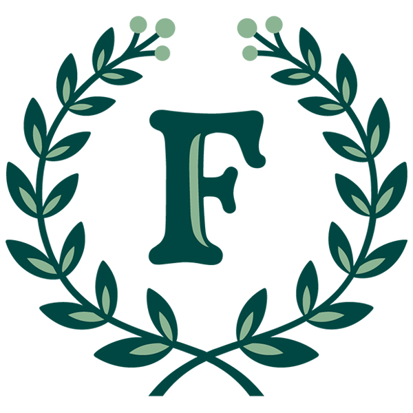 Laurel Alphabet - F [SVG, DXF]