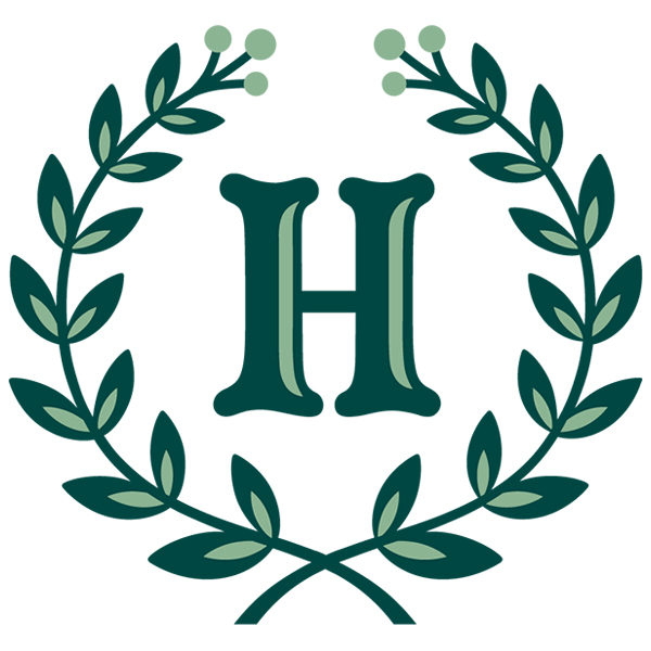 Laurel Alphabet - H [SVG, DXF]