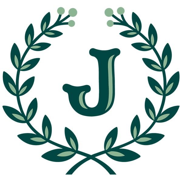 Laurel Alphabet - J [SVG, DXF]
