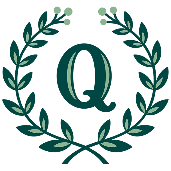 Laurel Alphabet - Q [SVG, DXF]