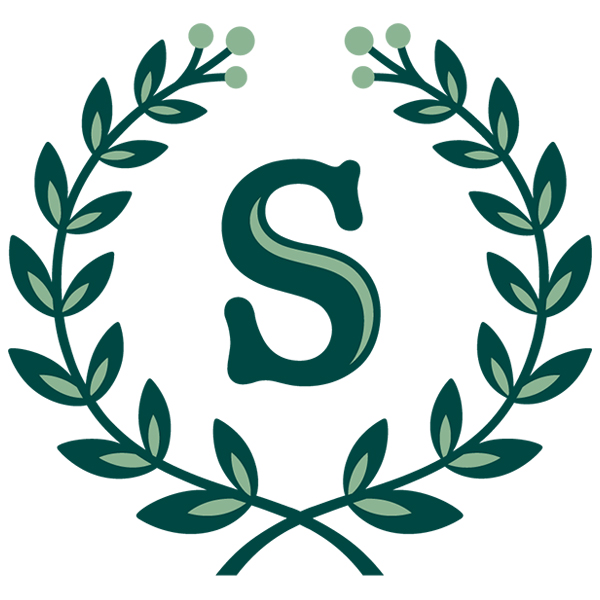 Laurel Alphabet - S [SVG, DXF]