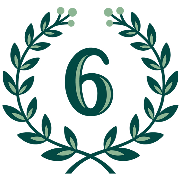 Laurel Alphabet - 6 [SVG, DXF]